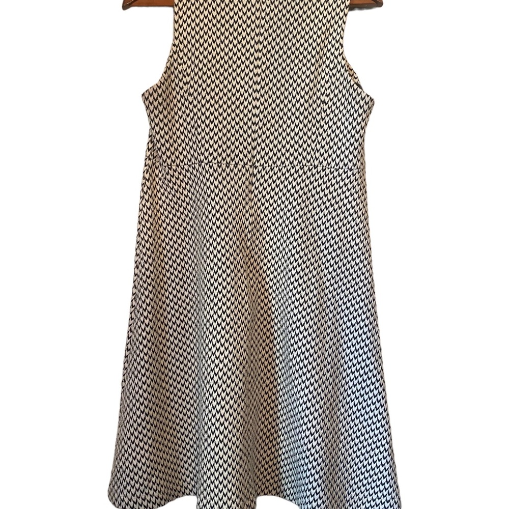LOFT Black and White Sleeveless A Line Dress - Picture 4 of 12